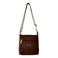 Bolsa Transversal Topgrife Couro Marrom Foto mini  3