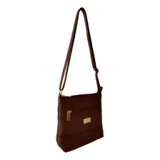 Bolsa Transversal Topgrife Couro Marrom Foto  mini 1