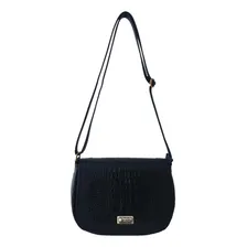 Bolsa Transversal Topgrife Couro Preto Foto  mini 1