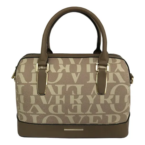 Bolsa Veryrio Bauzinho Monograma Cor Cáqui Marrom Foto 1