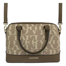 Bolsa Veryrio Bauzinho Monograma Cor Cáqui Marrom Foto mini 3