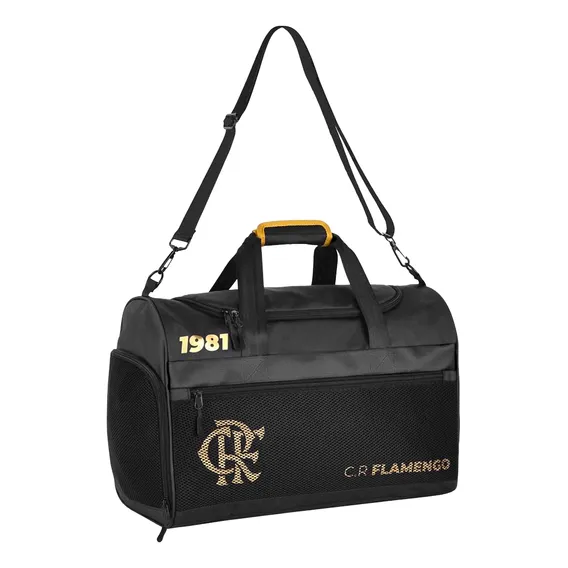 Bolsa Viagem Mala Grande Flamengo Rubro Negro Cor Preto Foto 1