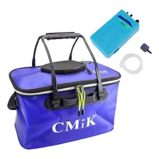 Bolsa Viveiro P/ Isca Viva Lambari Camarão C/ Oxigenador 12l Cor Azul-escuro Foto mini 1