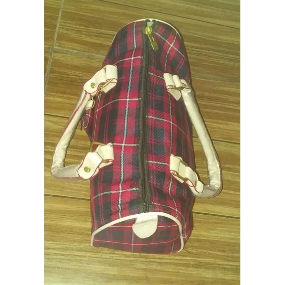Bolsa Xadrez Quadriculada Cor Vermelho Foto 1