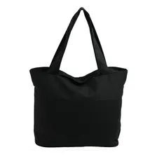 Bolsas Femininas Casual Praia Livros Escola Festa Baratas Cor Preto Desenho Do Tecido Liso Foto mini 3