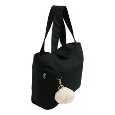 Bolsas Femininas Casual Praia Livros Escola Festa Baratas Cor Preto Desenho Do Tecido Liso Foto mini 2