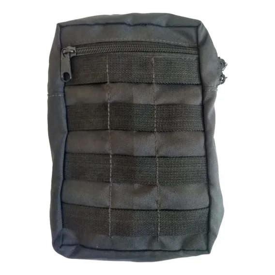 Bolso Tático Preto Vertical Grande Modular Molle Colete Foto 1
