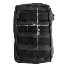 Bolso Tático Preto Vertical Grande Modular Molle Colete Foto mini 2