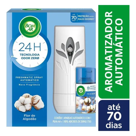 Bom Ar Air Wick Spray Aparelho Refil Toque Algodão Foto 1