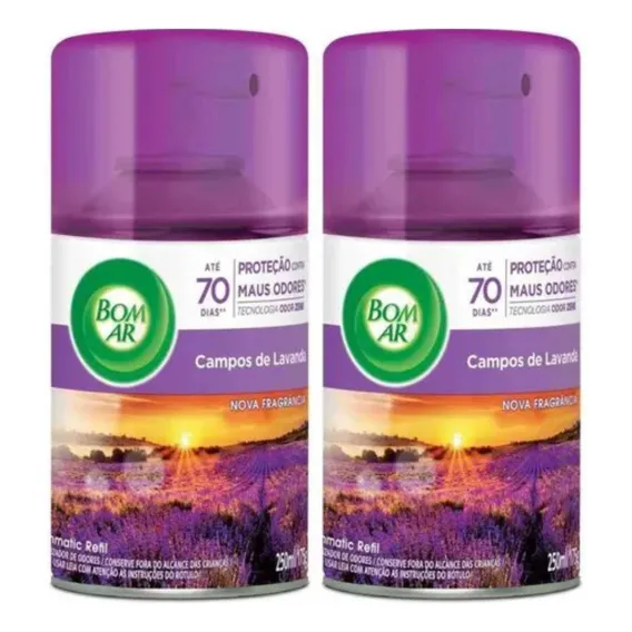 Bom Ar Automático Freshmatic Lavanda Refil Refil Kit Com 2 Foto 1