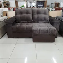 Bom Pastor Matteo Sofá Marrom Veludo Luxo Foto mini 3