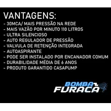 Bomba 1cv Furacão Super Vazão 30mca 110l/m 220v Pl-400 Foto mini 2
