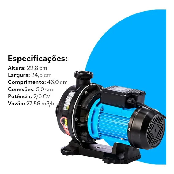 Bomba 2,0 Cv Para Hidromassagem Piscinas E Spa Sodramar 110v/220v Foto 1