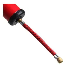 Bomba Ar Bicicleta Bola Com Bico E Adaptador Cor Vermelho Foto mini 2
