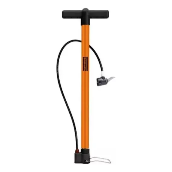 Bomba Ar Bicicleta De Alta Pressão 100psi Starfer Cor Laranja Foto 1