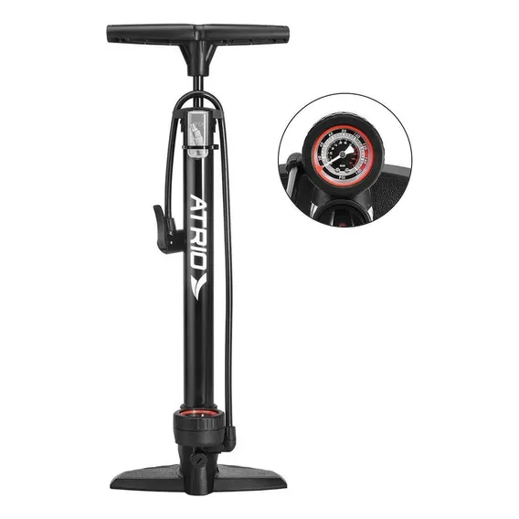 Bomba Ar De Bicicleta Atrio Com Man么metro 120 Psi Cor Preto Foto 1