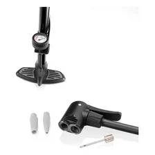 Bomba Ar Manual Para Encher Pneus Carro Moto Bike Boias 160 Psi Com Manômetro Cor Preto - Snel Foto mini  3