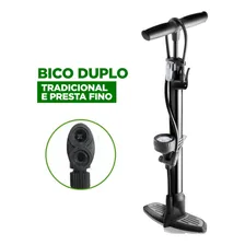 Bomba Ar Manual Para Encher Pneus Carro Moto Bike Boias 160 Psi Com Manômetro Cor Preto - Snel Foto mini  2