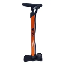Bomba Ar Pneu Bike Bicicleta Manômetro De Pé Aço Wg Cor Laranja Foto mini  3