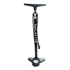 Bomba Bicicleta Pé Bee Series Pump Zf-042 C/ Manômetro Bike Cor Preto Foto mini 1