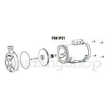 Bomba CentrĂfuga 2cv Fgn-3 127/220/254v Monofásico Famac Foto mini 4