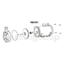 Bomba Centrífuga 3/4cv Fgn-3 Trifásico Famac Cor Preto Fase Elétrica Trifásica Foto mini 4