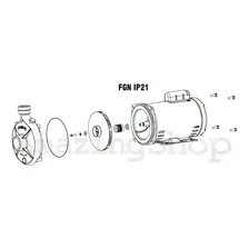 Bomba centrĂfuga 4cv Fgn-2 220/254/440/508v monofásico fama Foto mini 4