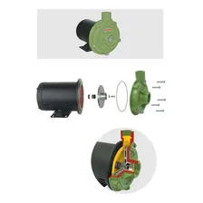 Bomba centrífuga centrífuga trifásica Schneider BC BC-92S 1C 1.522hp cor verde 60Hz 220V Foto mini  2