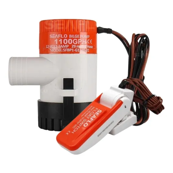 Bomba De Porão Seaflo 1100 Gph 4164 L/h + Automático Seaflo Foto 1