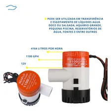 Bomba De Porão Seaflo 1100 Gph 4164 L/h + Automático Seaflo Foto mini 4