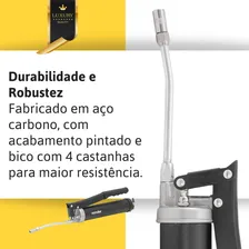 Bomba Graxa Engraxadeira Manual Profissional Capacidade 500g Foto mini 4