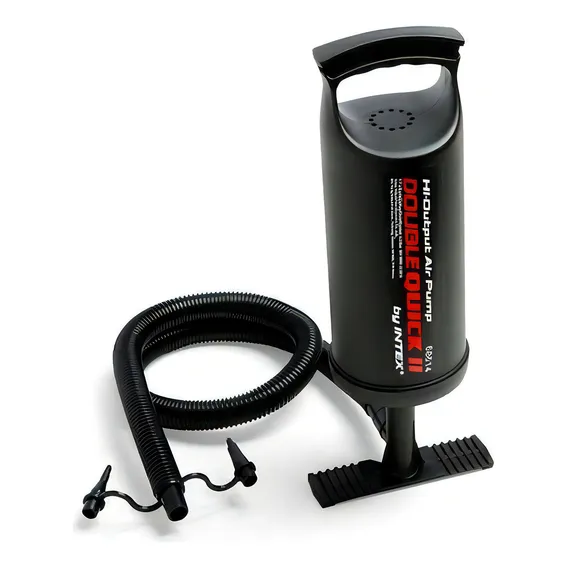 Bomba Média De Ar Manual Double Quick - Intex 68614 Cor Preto Foto 1