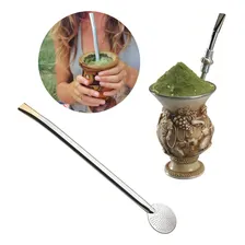 Bomba Para Tereré Chimarrão Em Aço 23 Cm Lisa Não Entope Foto mini  2