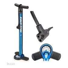 Bomba PĂ© Encher Pneu Bike Park Tool Pfp-8 ManĂ´metro Oficina Cor Azul Foto mini 1
