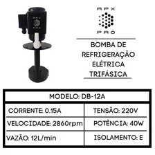 Bomba Refrigeração Torno/fresa/furadeira 175mm Alumínio 220v Foto mini  3