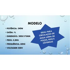 Bomba Sapo De Agua Submersa 220v 340w Foto mini  3