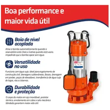 Bomba Submersa Água Suja Fossa Esgoto Industrial 1cv Bsd1000 220V Foto mini  3