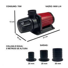 Bomba Submersa Lago Aquario Tanque Ap 9000 220v Aquapower Aquarismo BOMBA SUBMERSA AP 9000 Foto mini 2