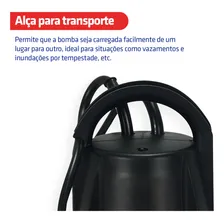 Bomba Submersível 7mca Bomba Dágua Suja Drenagem Intech Machine 9000l/h 1/2hp Bss500 127v Foto mini 4