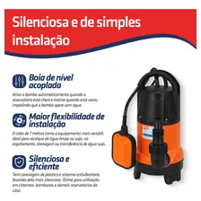 Bomba Submersível 7mca Bomba Dágua Suja Drenagem Intech Machine 9000l/h 1/2hp Bss500 127v Foto mini  2