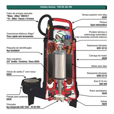 Bomba Submersível Famac Fbs-ng Jac-300 1cv Monof Trituradora 110v Foto mini  3