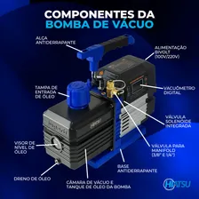 Bomba Vácuo Digital Vacuômetro 10.5cfm Duplo Estágio Hiatsu Foto mini 2