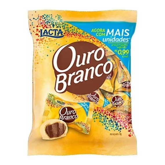 Bombom Ouro Branco Lacta Pacote 1kg Foto 1