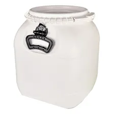 Bombona Plástica 30l Atóxica C/ Tampa Removível E Anel Lacre Cor Branco Foto  mini 1