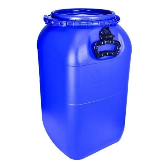 Bombona Plástica 50 Litros Atóxica C/ Tampa Removível - Azul Foto 1
