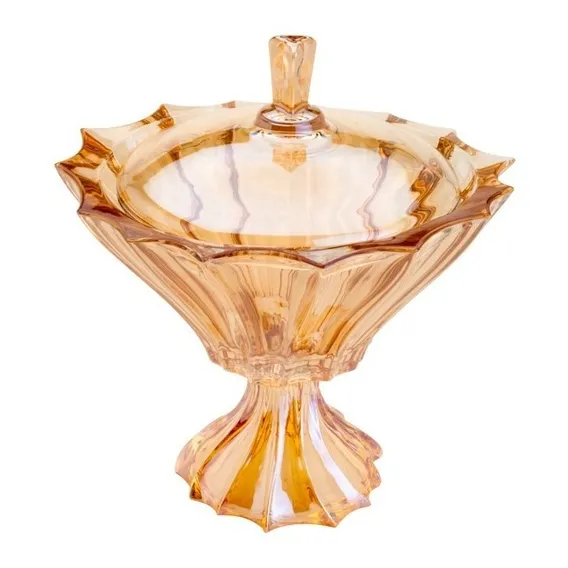 Bomboniere De Cristal Com Pé E Tampa Paradise Âmbar Wolff Foto 1