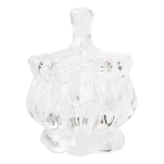 Bomboniere Vidro Decorativa com tampa 12cm Foto 1