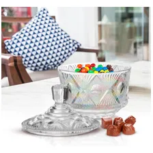 Bomboniere Vidro Pote Com Tampa 15cm Doce Bombons Decoração Foto mini  2