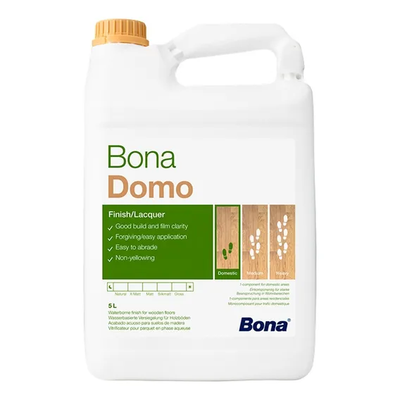Bona Domo 5l Semibrilho / Madeira / Verniz Base D'agua /taco Acabamento Acetinado Cor Semi-brilho Foto 1