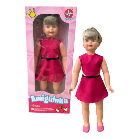 Boneca Amiguinha Estrela Vestido Grande Infantil 80cm Foto 1